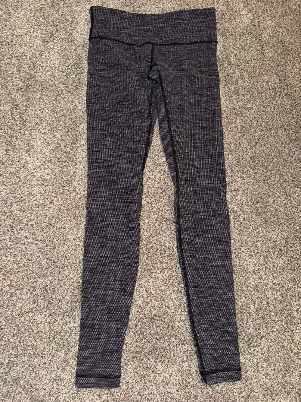 Lululemon Wunder Under High-Rise Leggings, Black and White Coco Pique Textured K